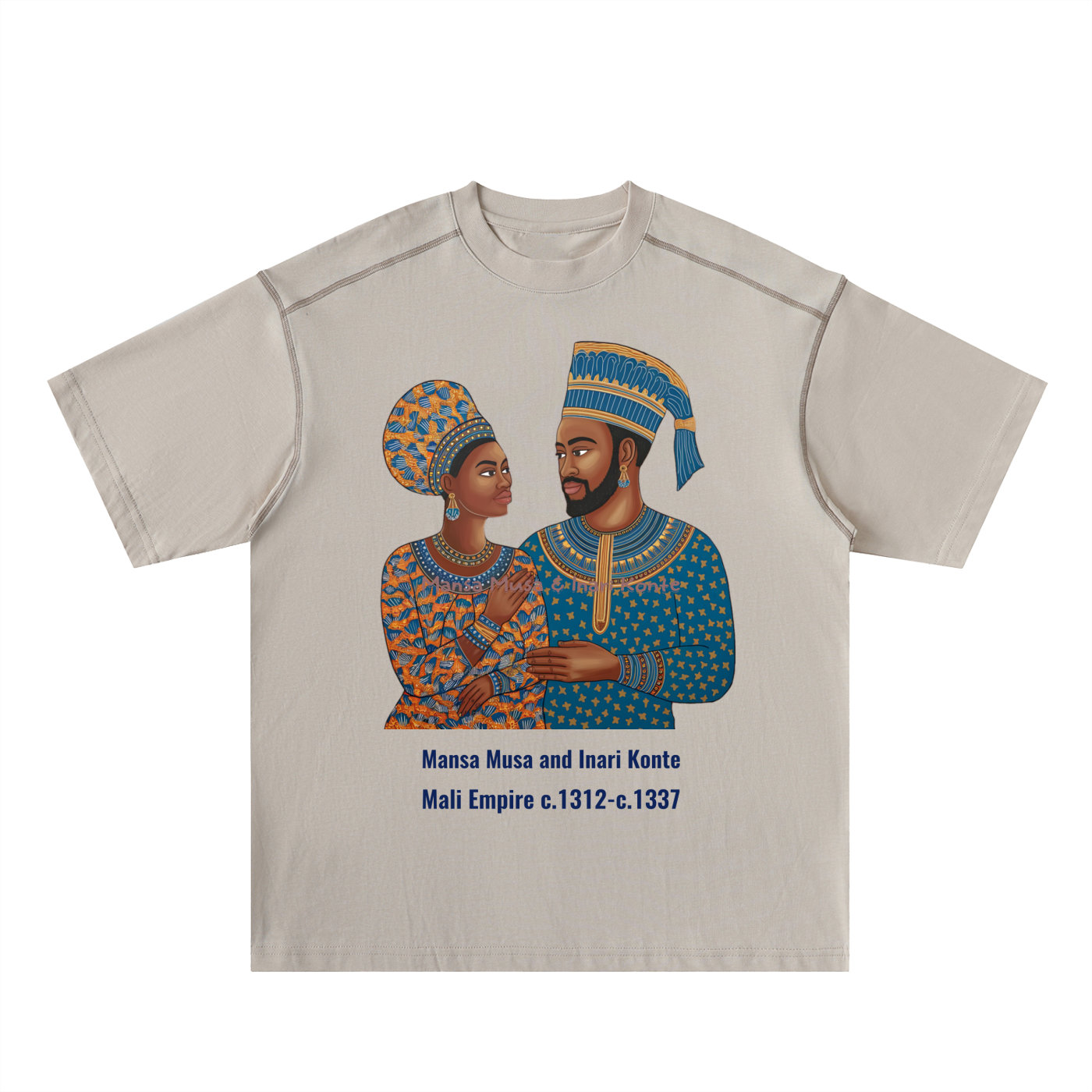 Oversized Contrast-Stitched Cotton Tee (Unisex)