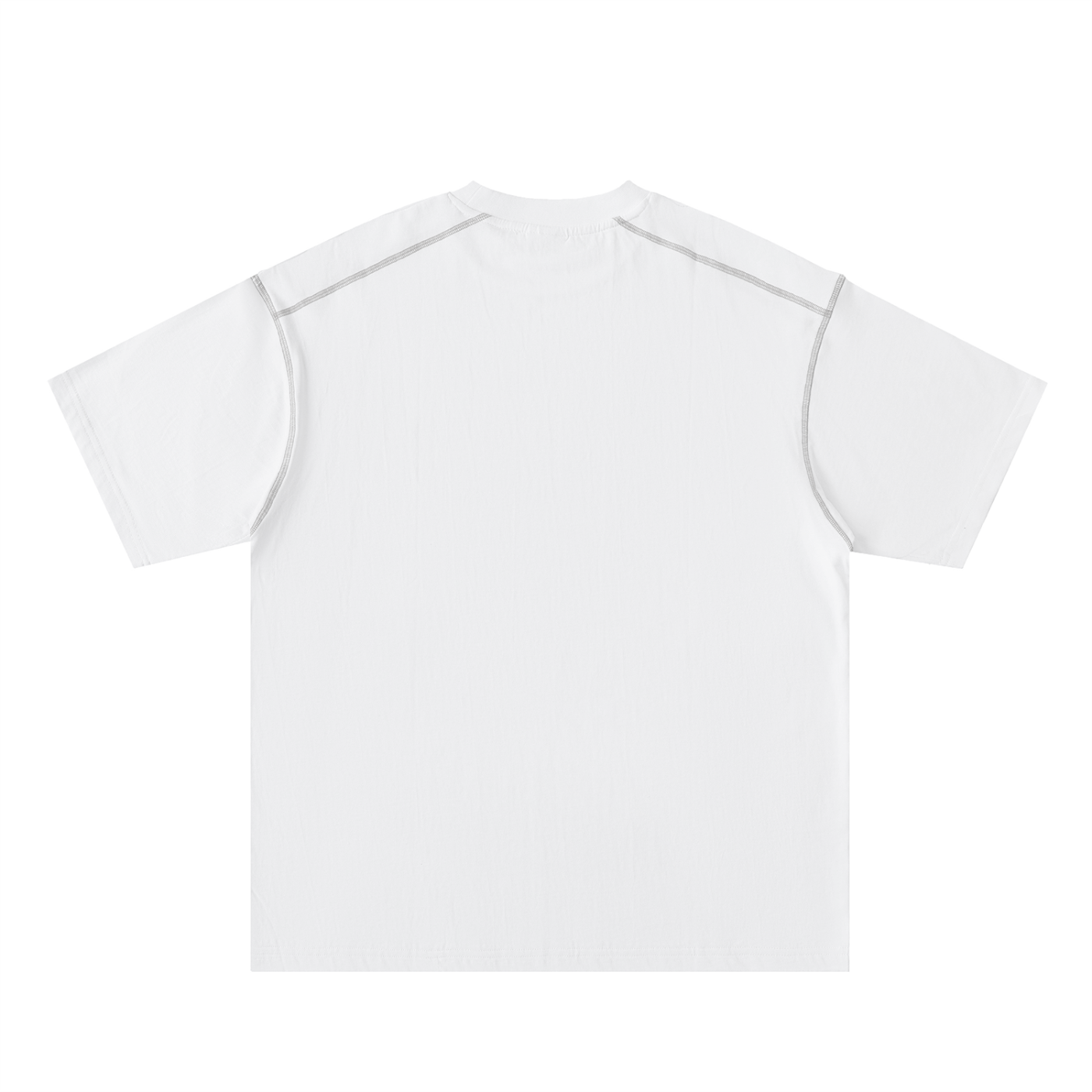 Oversized Contrast-Stitched Cotton Tee (Unisex)