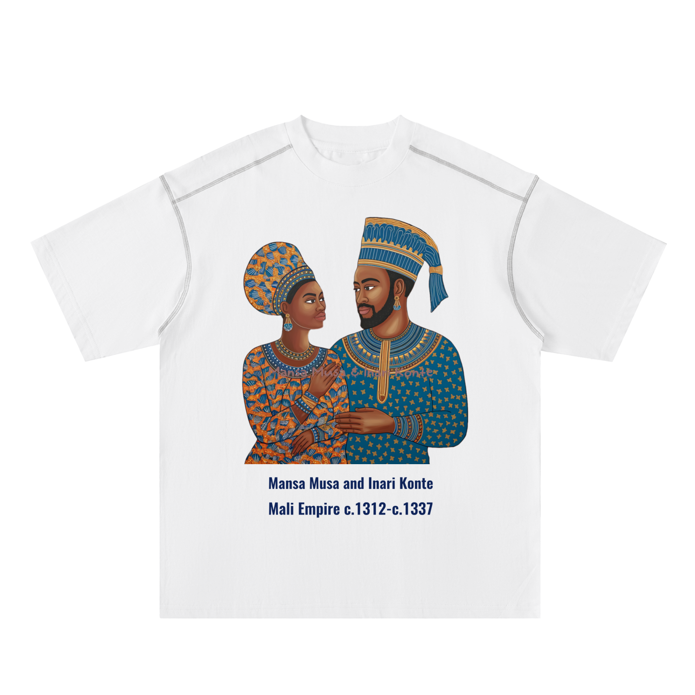 Oversized Contrast-Stitched Cotton Tee (Unisex)